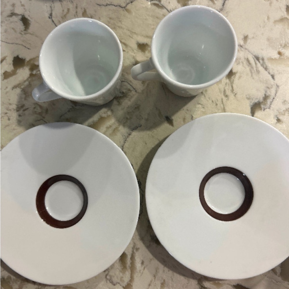 Nespresso Andrée Putman Ritual 2 Cups & Saucers - 50ml - Espresso